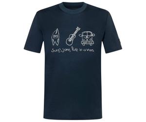 super.natural - Van Life Bio Jersey Tee - Merino shirt size XXL, blue