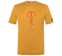 super.natural - Vintage Bike Tee - Merino shirt size 46 - S, orange/yellow