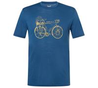 super.natural - Wander Wheel Tee - Merino shirt size XXL, blue