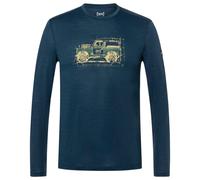 super.natural - Willi L/S - Merino shirt size L, blue