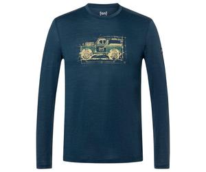 super.natural - Willi L/S - Merino shirt size M, blue