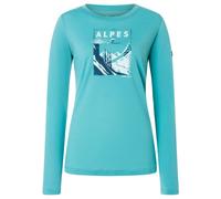 super.natural - Women's Alpes L/S - Longsleeve size XL, turquoise