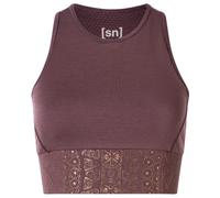 super.natural - Women's Arabesque LF Top - Sports bra size XL, purple