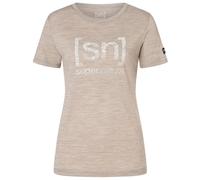 super.natural - Women's Arabesque Tee - Merino shirt size L, sand