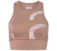 super.natural - Women's Capital Logo LF Top - Sports bra size M, brown