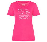 super.natural - Women's Cote D'Azur Tee - Merino shirt size L, pink/white