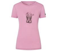 super.natural - Women's Flower Boots Tee - Merino shirt size XL, pink