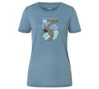 super.natural - Women's Flower Market Tee - Merino shirt size XL, turquoise