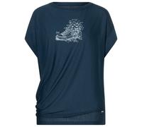 super.natural - Women's Flower Sneakers Loose Tee - Merino shirt size M, blue
