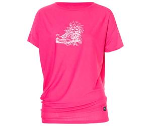 super.natural - Women's Flower Sneakers Loose Tee - Merino shirt size XS, pink