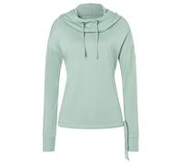 super.natural - Women's Funnel Bio Hoodie - Merino hoodie size XL, grey/green