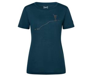 super.natural - Women's Gipfelglück Tee - Merino shirt size S, blue