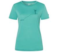 super.natural - Women's Gipfelglück Tee - Merino shirt size XS, turquoise