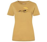 super.natural - Women's Hot Dog Tee - Merino shirt size S, sahara / various