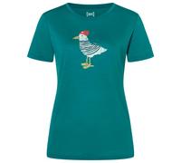 super.natural - Women's Johnny Tee - Merino shirt size M, pacific / various