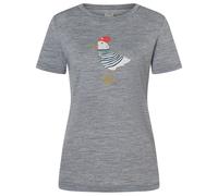 super.natural - Women's Johnny Tee - Merino shirt size XS, grey/ various