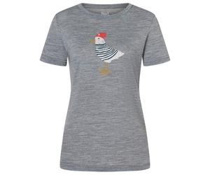 super.natural - Women's Johnny Tee - Merino shirt size XS, grey/ various