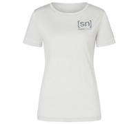 super.natural - Women's Logo Lines Bio Jersey Tee - Merino shirt size XL, white