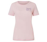 super.natural - Women's Logo Lines Bio Jersey Tee - Merino shirt size XS, pink