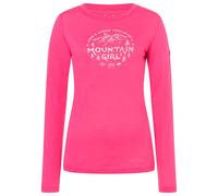 super.natural - Women's Mountain Girl L/S - Merino shirt size L, pink/white