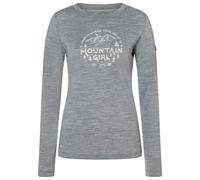 super.natural - Women's Mountain Girl L/S - Merino shirt size XL, grey/white