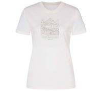 super.natural - Women's Mountain Lovers Bio Jersey Tee - Merino shirt size M, white/grey