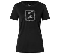 super.natural - Women's Palm Island Bio Jersey Tee - Merino shirt size L, black/grey