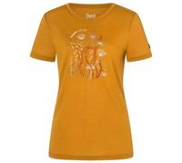 super.natural - Women's Rock Flowers Tee - Merino shirt size XS, orange