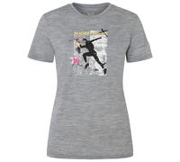 super.natural - Women's Running Art Tee - Merino shirt size XL, grey/ various