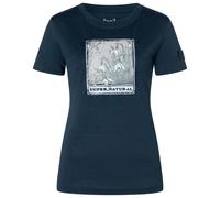 super.natural - Women's Snodrops Bio Jersey Tee - Merino shirt size XL, blue/ various