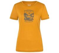 super.natural - Women's Summer Break Tee - Merino shirt size L, dried tobacco /grey