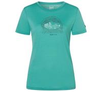 super.natural - Women's Tent View Tee - Merino shirt size S, green/ various
