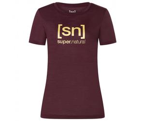 super.natural - Women's The Essential Logo Tee - Merino shirt size L, red