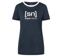 super.natural - Women's The Essential Logo Tee - Merino shirt size M, blue
