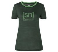 super.natural - Women's The Essential Logo Tee - Merino shirt size M, green