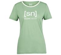 super.natural - Women's The Essential Logo Tee - Merino shirt size M, green