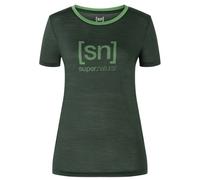 super.natural - Women's The Essential Logo Tee - Merino shirt size XS, green