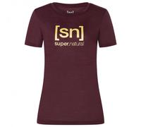 super.natural - Women's The Essential Logo Tee - Merino shirt size XS, red