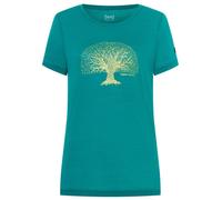 super.natural - Women's Tree of Knowledge Tee - Merino shirt size XS, turquoise