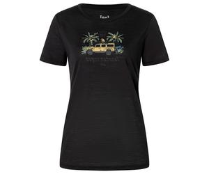 super.natural - Women's Tropicar Tee - Merino shirt size M, black/ various