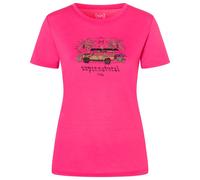 super.natural - Women's Tropicar Tee - Merino shirt size S, pink/ various
