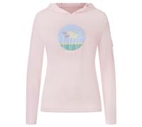 super.natural - Women's Tulips Light Print Hoodie - Merino hoodie size L, pink