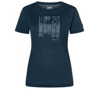 super.natural - Women's Wonder Wald Tee - Merino shirt size XS, blue/ various