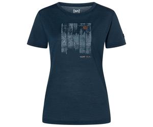 super.natural - Women's Wonder Wald Tee - Merino shirt size XS, blue/ various