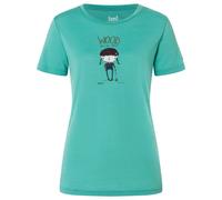 super.natural - Women's Wood Craftine Tee - Merino shirt size XL, green/ various
