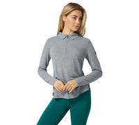 Super.natural Zip Regular Fit Long Sleeve Polo Grey L Woman