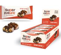 Super Nature Hazelnut Chocolate Clusters 12x 34g - Made with 4 Clean Raw Ingredients - Gluten and Dairy Free - Vegan and Pure Healthy Snacks - High in Plant Fibre