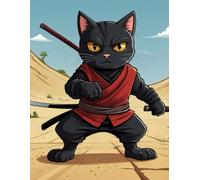 Super Ninja Cat Design Sketch Book