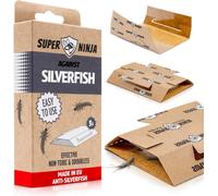 Super Ninja Silverfish Trap - 3 Pack - Ecological Silverfish Killer - Non-Toxic And Easy-To-Use - Highly Effective Up To 3 Months