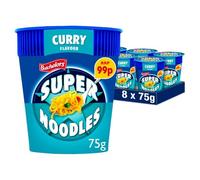 Super Noodles Curry Flavour Pot 75g Pack of 8